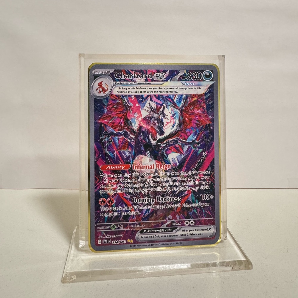 Pokemon Charizard EX 234/091 Gold Metal Card Collectible/Gift/Fan Art